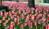 В ходе акции Operation Raise a Flag любой желающий может виртуально приобрести один из 37.500 канадских флажков, которые украсят лужайки у здания Центра для ветеранов...