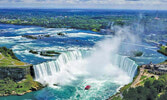 Ниагарский водопад - грандиозное величие природы является вам во всей его сверхчеловеческой мощи и размахе....
