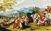 «Иосиф открывается братьям в Египте». Картина неизвестного фламандского художника XVII века