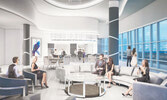 Cosmos Condominiums - Towers A & B Party Room by Liberty Development, Conceptual Rendering